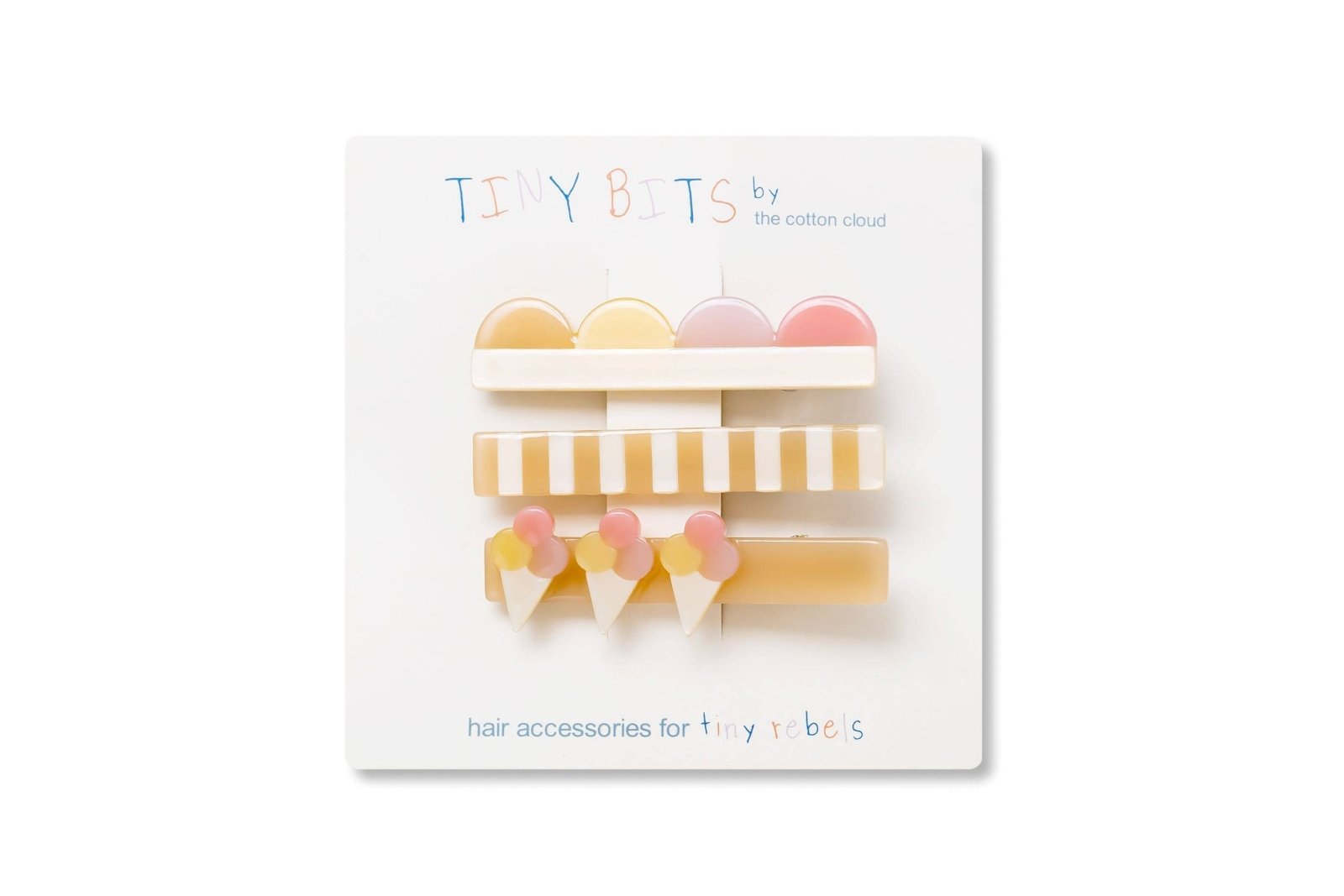 the cotton cloud - Kinder - Haarspangen 3er - Set • Ice Cream - Kinder - Haarspange - ROSA ECK