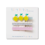 the cotton cloud - Kinder - Haarspangen 3er - Set • Lemon Waves - Kinder - Haarspange - ROSA ECK