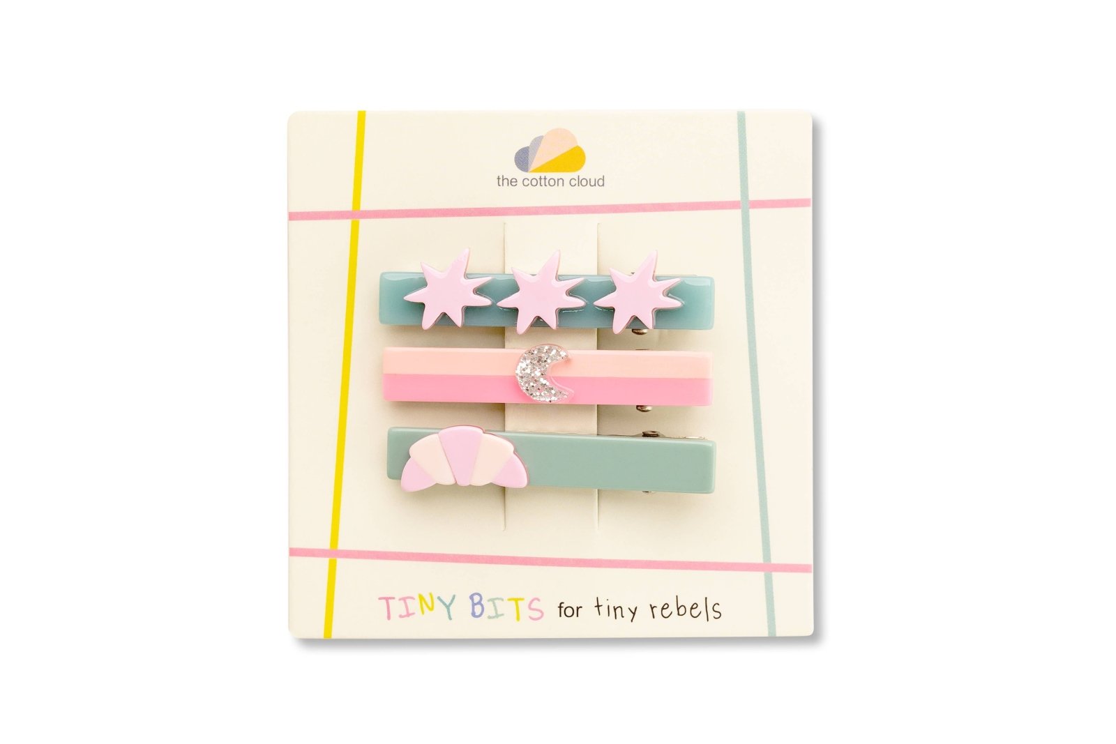 the cotton cloud - Kinder - Haarspangen 3er - Set • Sparks - Kinder - Haarspange - ROSA ECK