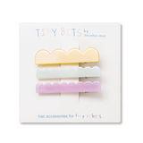 the cotton cloud - Kinder - Haarspangen 3er - Set • Waves Pastel - Kinder - Haarspange - ROSA ECK