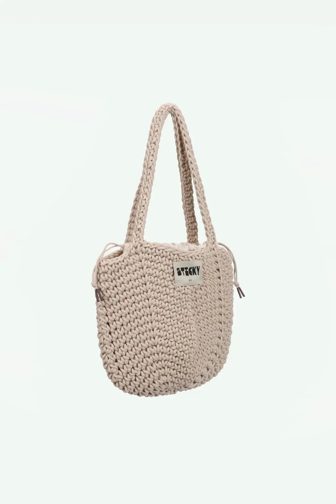 The Sticky Sis Club - Häkeltasche • bone - ROSA ECK
