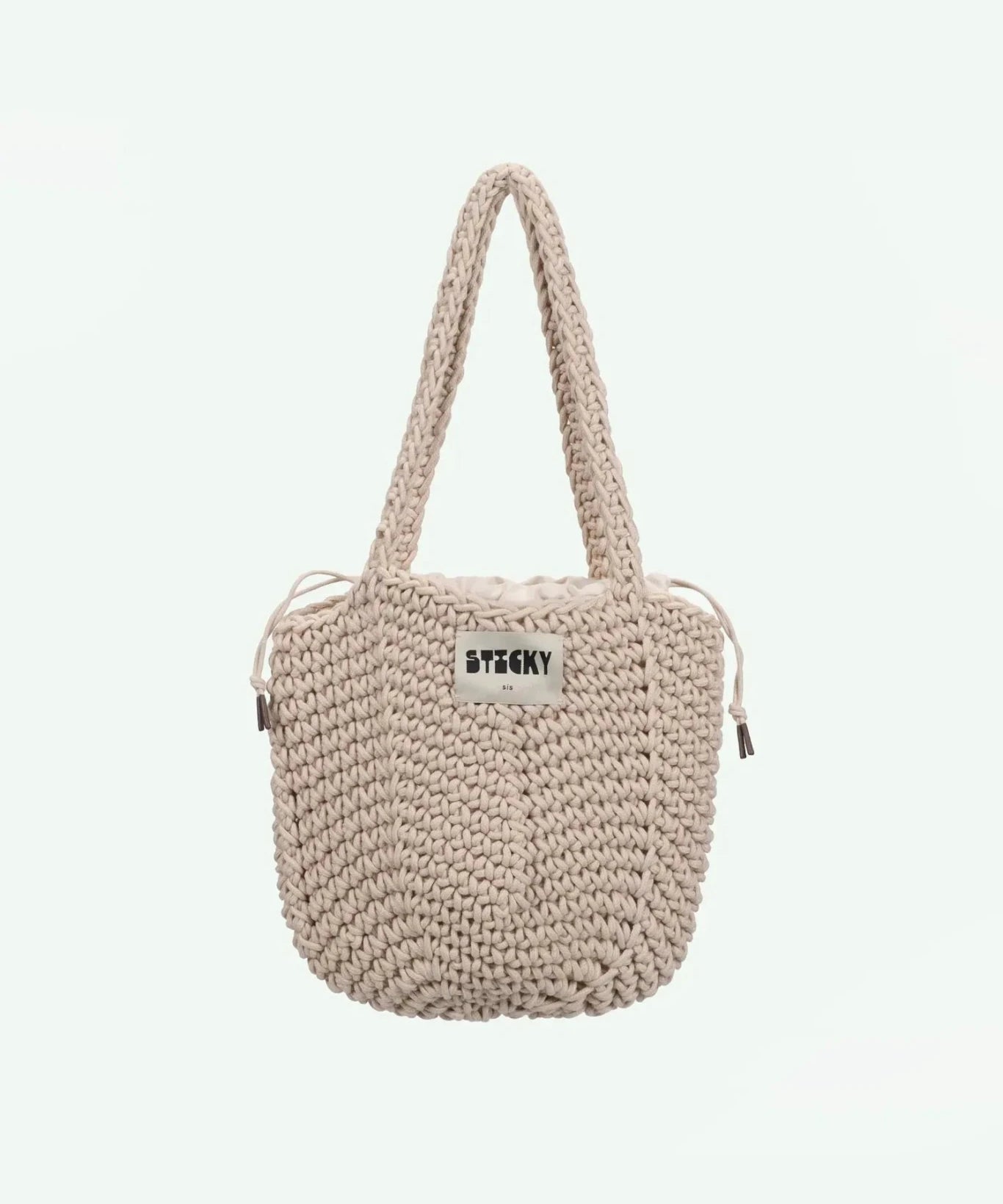 The Sticky Sis Club - Häkeltasche • bone - ROSA ECK
