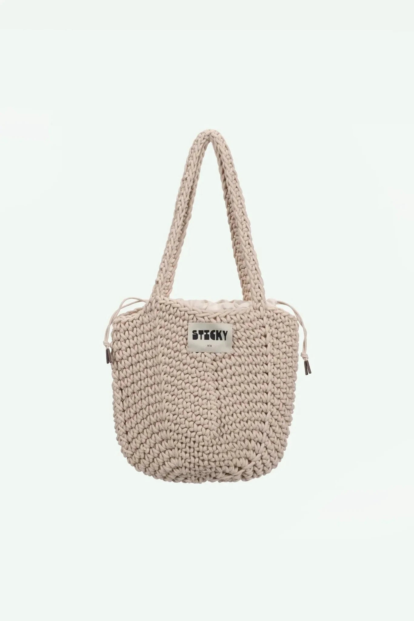 The Sticky Sis Club - Häkeltasche • bone - ROSA ECK