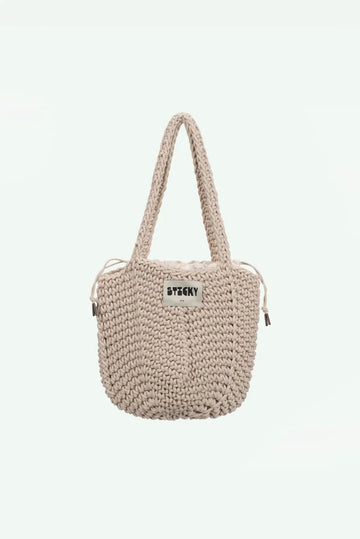 The Sticky Sis Club - Häkeltasche • bone - ROSA ECK
