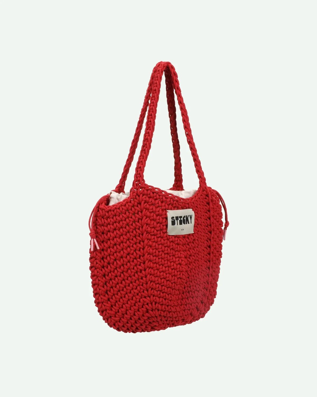 The Sticky Sis Club - Häkeltasche • Chili - ROSA ECK