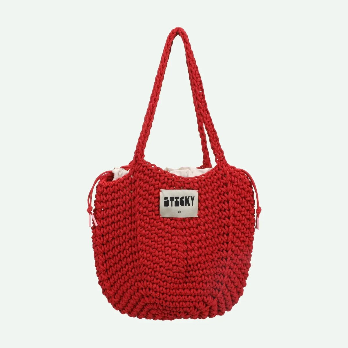 The Sticky Sis Club - Häkeltasche • Chili - ROSA ECK