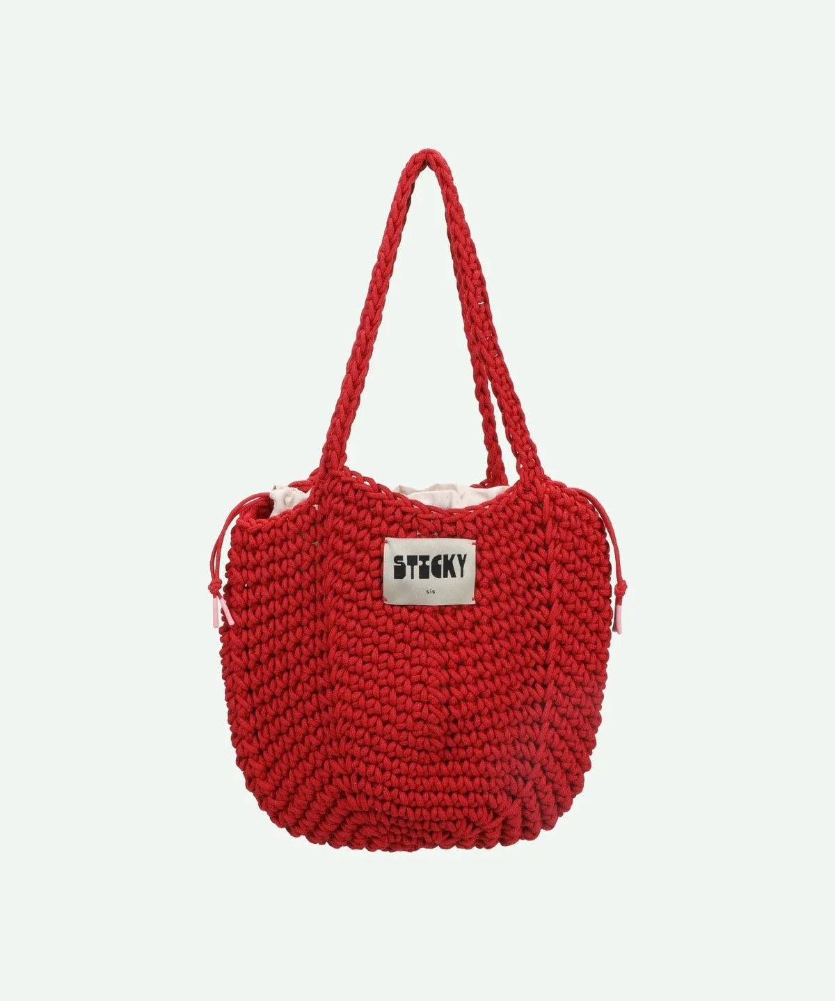 The Sticky Sis Club - Häkeltasche • Chili - ROSA ECK