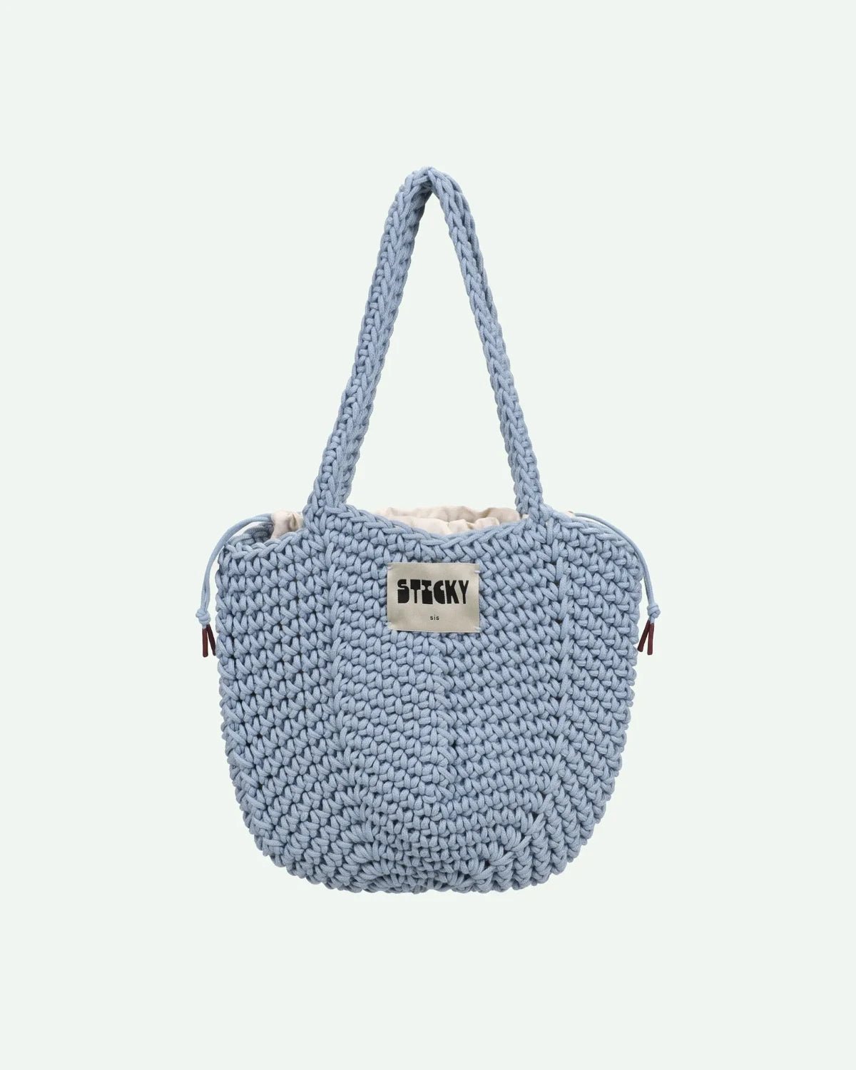 The Sticky Sis Club - Häkeltasche • Sky - ROSA ECK