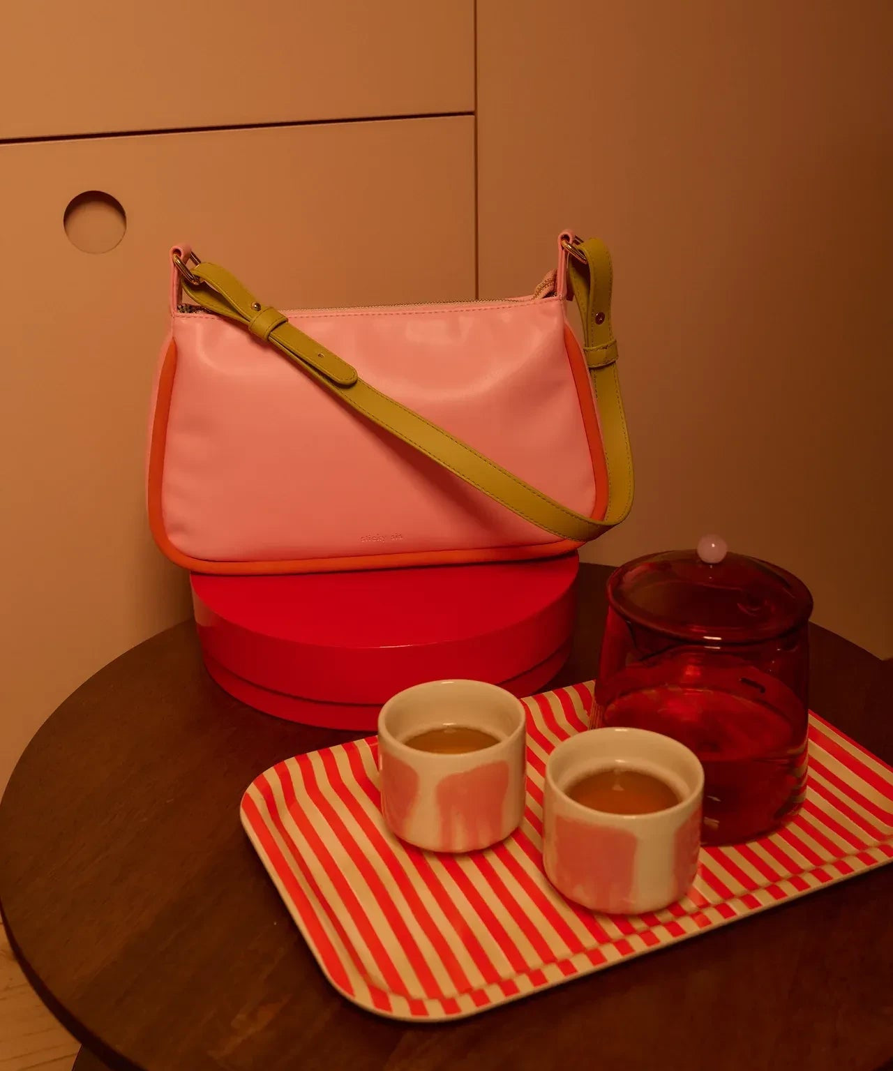 The Sticky Sis Club - IL SOLE Handtasche • dolce pink + arancia orange - Handtasche - ROSA ECK Concept Store