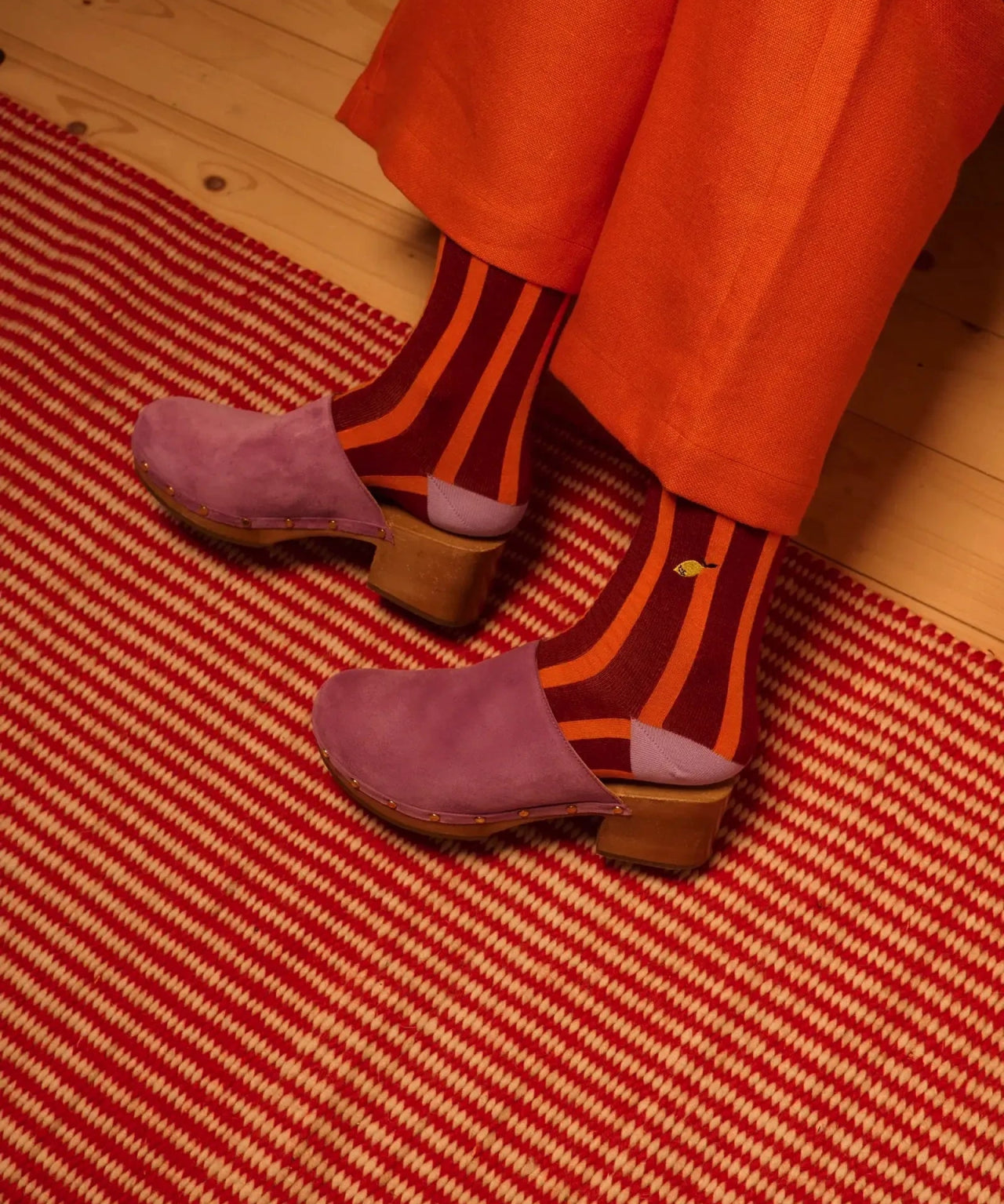 The Sticky Sis Club - IL SOLE Socken • stripes arancia orange (39–41) - Socken - ROSA ECK Concept Store