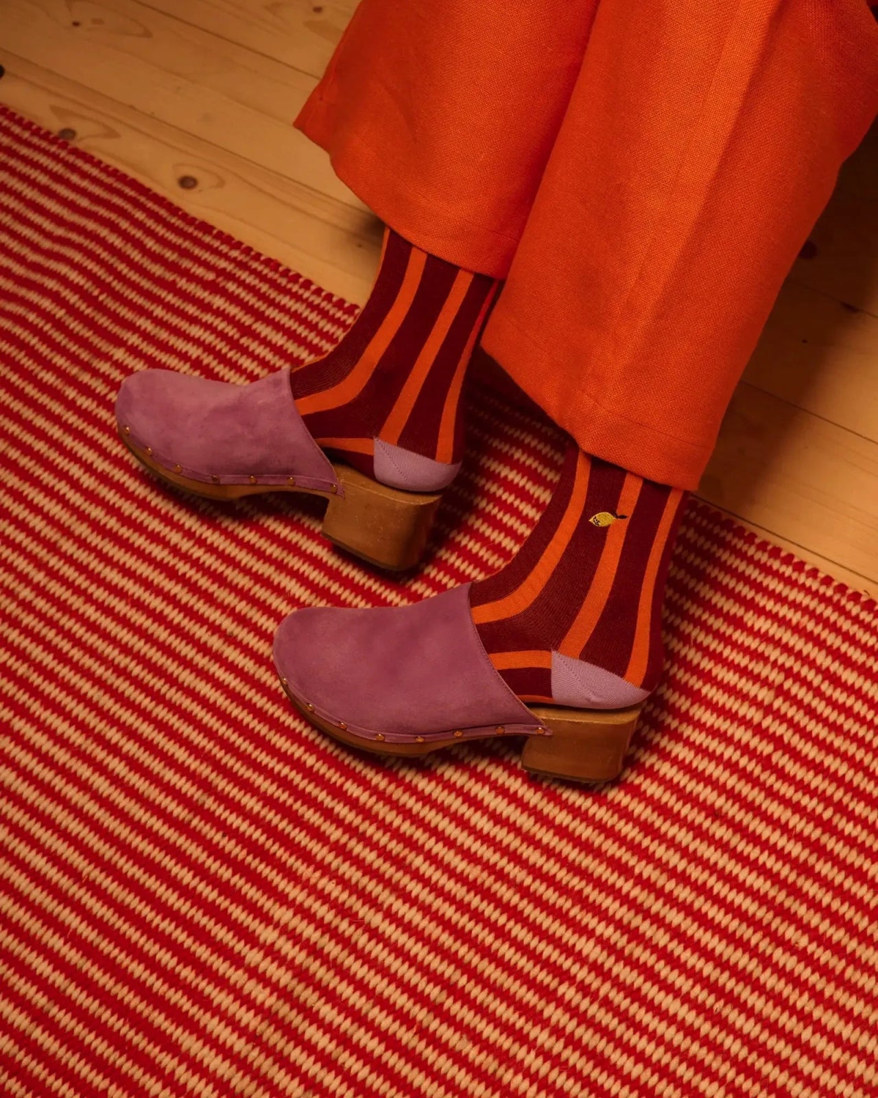 The Sticky Sis Club - IL SOLE Socken • stripes arancia orange (39–41) - Socken - ROSA ECK Concept Store