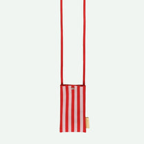 The Sticky Sis Club - KNITTED STRIPES Handytasche • cerise + ballet - ROSA ECK