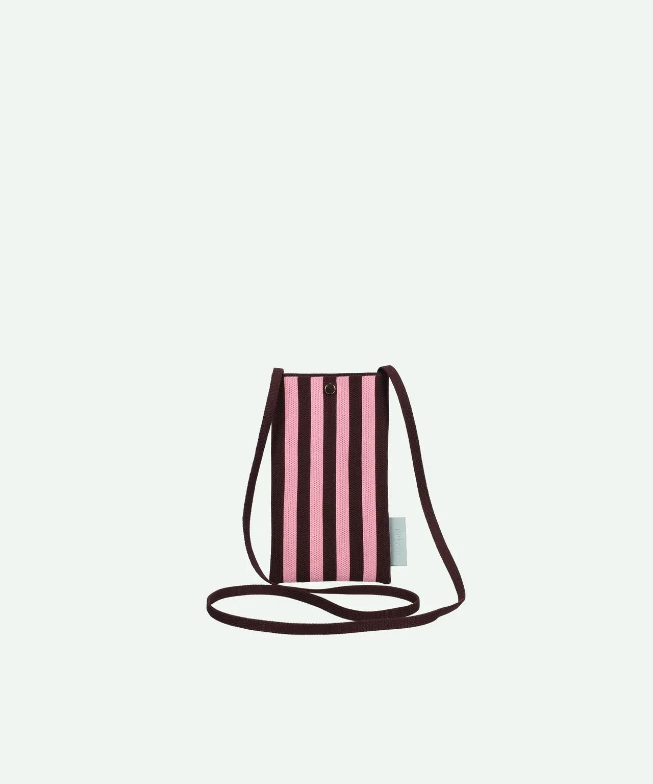 The Sticky Sis Club - KNITTED STRIPES Handytasche • chocolate + bubblegum - Handytasche - ROSA ECK Concept Store