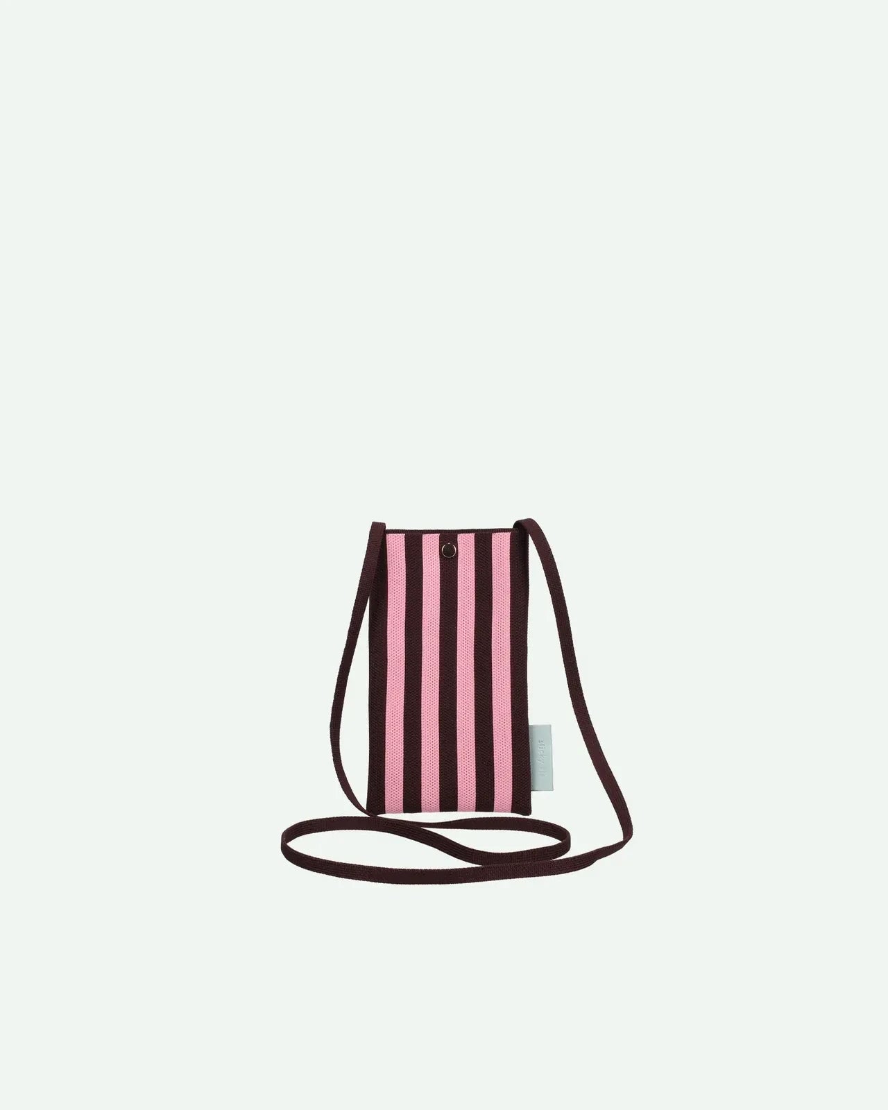 The Sticky Sis Club - KNITTED STRIPES Handytasche • chocolate + bubblegum - Handytasche - ROSA ECK Concept Store
