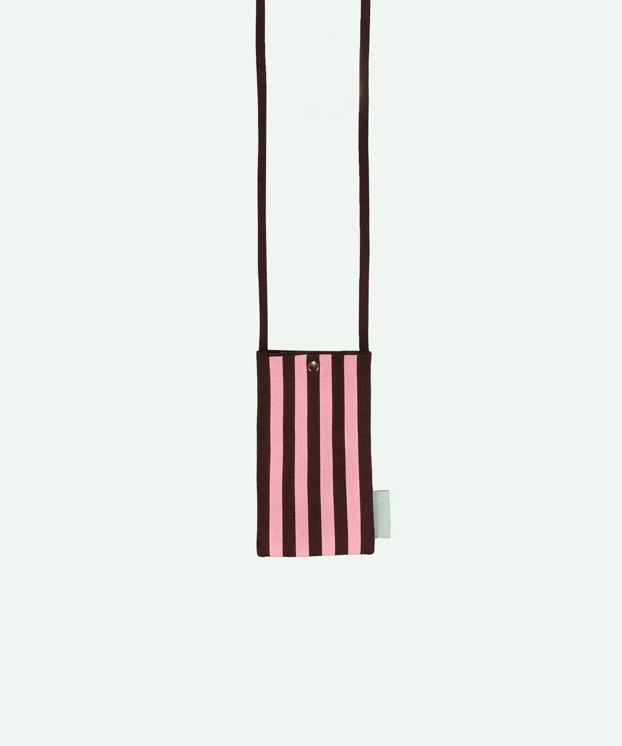 The Sticky Sis Club - KNITTED STRIPES Handytasche • chocolate + bubblegum - Handytasche - ROSA ECK Concept Store