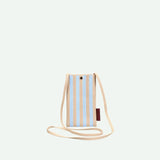 The Sticky Sis Club - KNITTED STRIPES Handytasche • marzipan + sky - Handytasche - ROSA ECK Concept Store