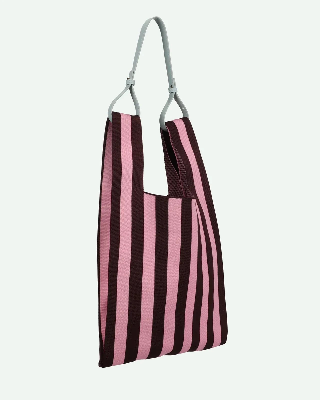 The Sticky Sis Club - KNITTED STRIPES Shopper • chocolate + bubblegum - Tasche - ROSA ECK Concept Store