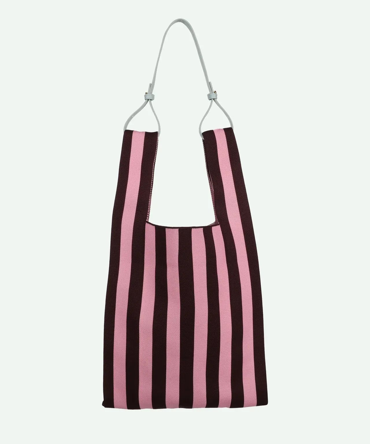 The Sticky Sis Club - KNITTED STRIPES Shopper • chocolate + bubblegum - Tasche - ROSA ECK Concept Store