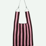 The Sticky Sis Club - KNITTED STRIPES Shopper • chocolate + bubblegum - Tasche - ROSA ECK Concept Store
