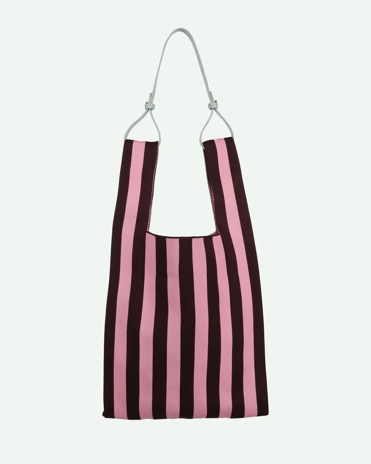 The Sticky Sis Club - KNITTED STRIPES Shopper • chocolate + bubblegum - Tasche - ROSA ECK Concept Store