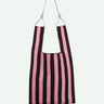 The Sticky Sis Club - KNITTED STRIPES Shopper • chocolate + bubblegum - Tasche - ROSA ECK Concept Store