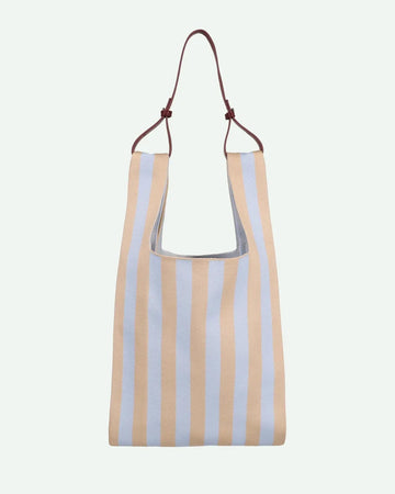 The Sticky Sis Club - KNITTED STRIPES Shopper • marzipan + sky - Tasche - ROSA ECK Concept Store