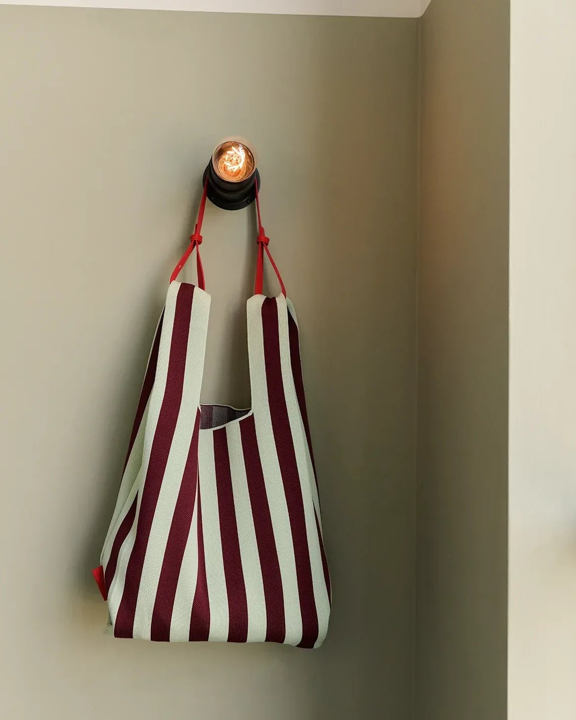The Sticky Sis Club - KNITTED STRIPES Shopper • mist + fig - Tasche - ROSA ECK Concept Store