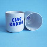 tinyday - CIAO KAKAO Becher | Blau - Kaffee - und Teetasse - ROSA ECK - , ,