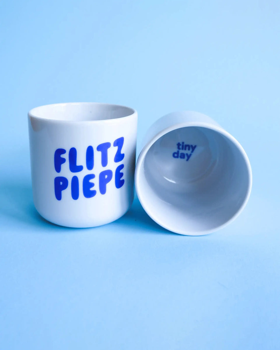 tinyday - FLITZPIEPE Becher • Blau - Kaffee - und Teetasse - ROSA ECK Concept Store