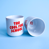 tinyday - TOO COOL FOR SCHOOL Becher | Rot - Kaffee - und Teetasse - ROSA ECK - , ,