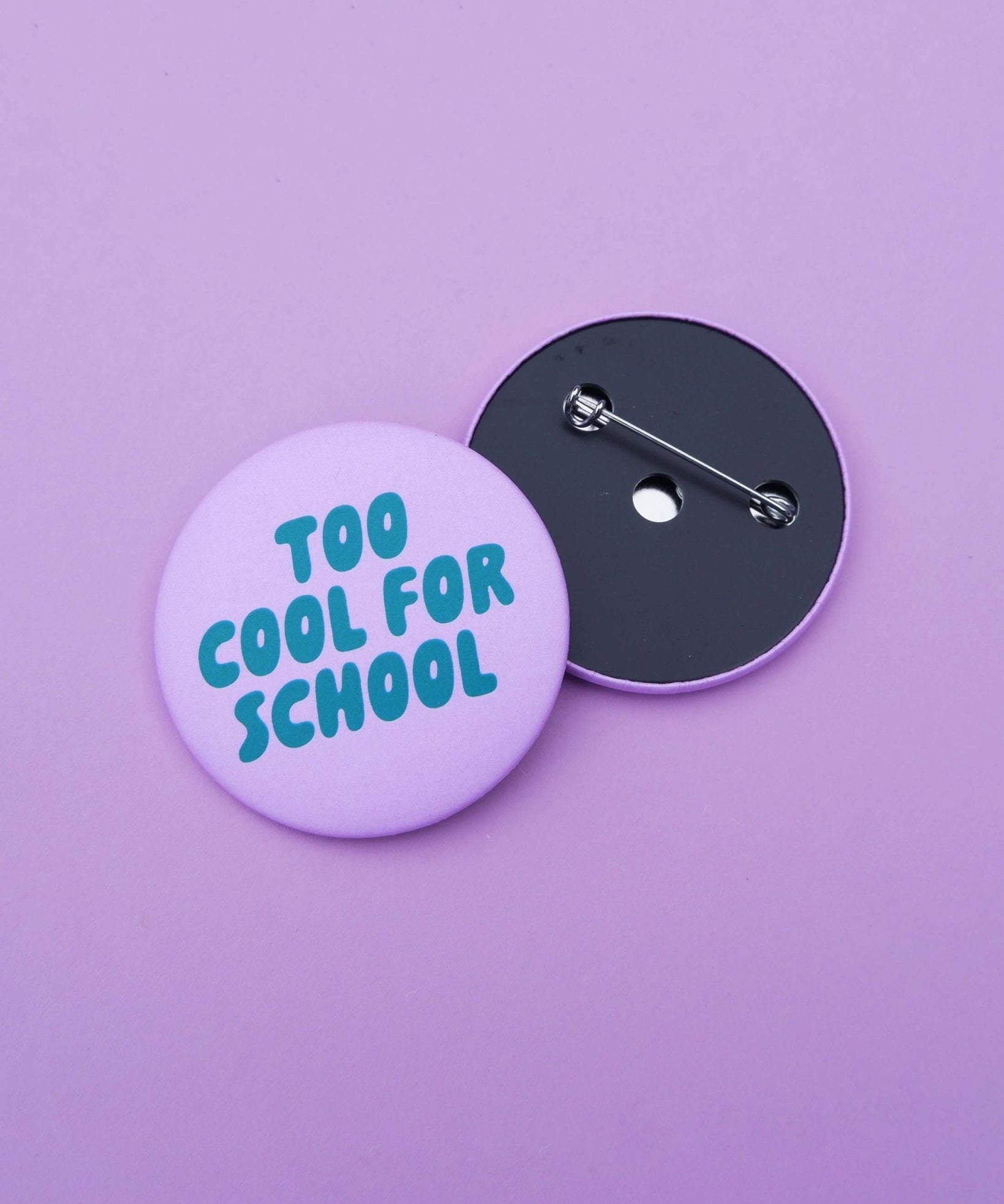 tinyday - TOO COOL FOR SCHOOL Button | Flieder/Grün - Button - ROSA ECK - , ,