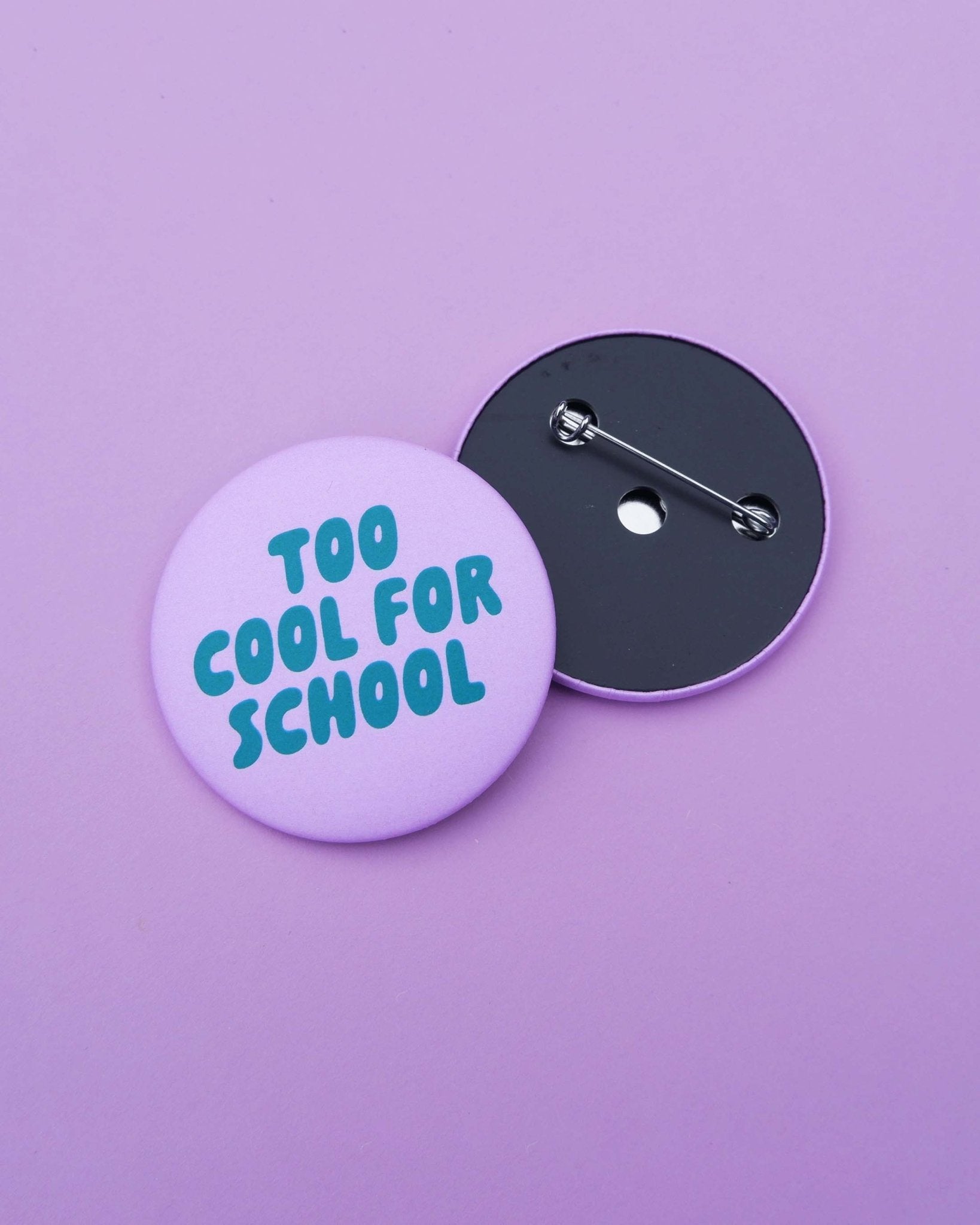 tinyday - TOO COOL FOR SCHOOL Button | Flieder/Grün - Button - ROSA ECK - , ,