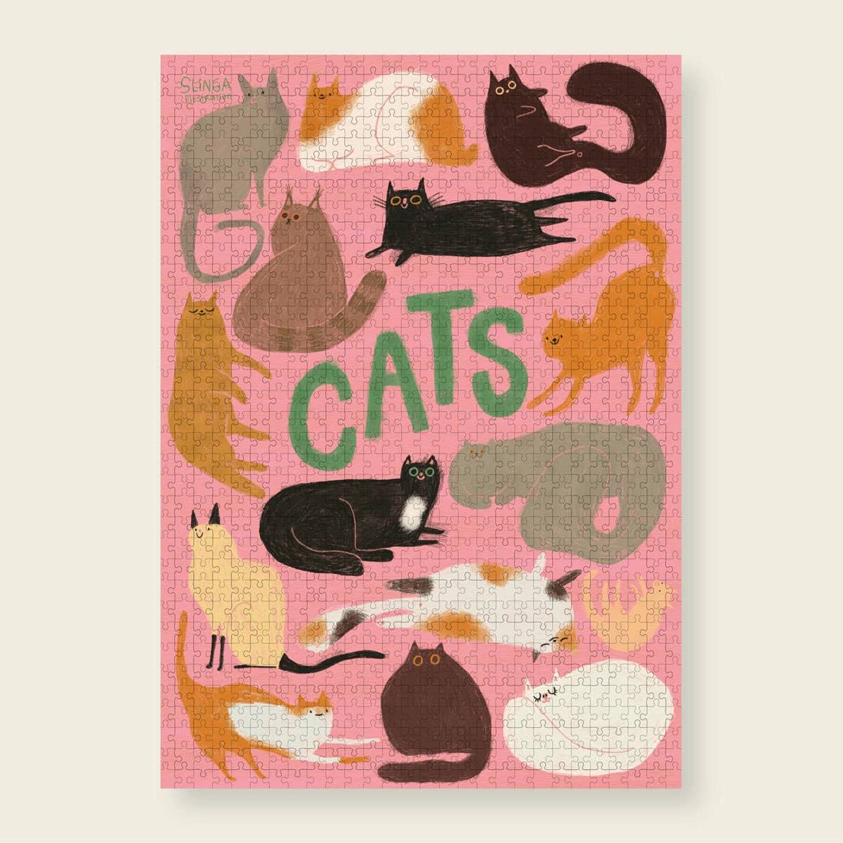 Wonderpieces - CATS Puzzle | Slinga Illustration - ROSA ECK - , ,