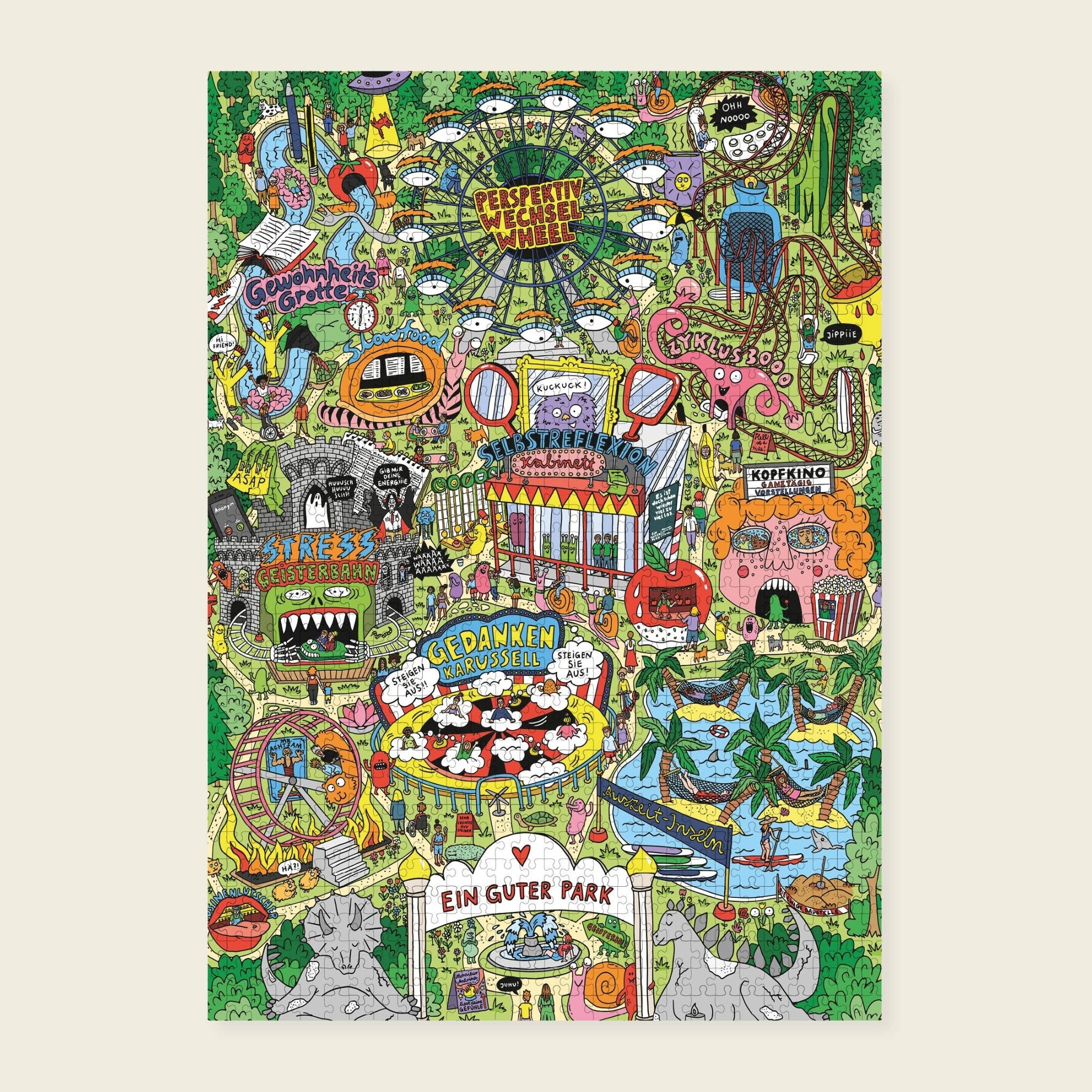 Wonderpieces - EIN GUTER PARK Puzzle | Illustration Sandra Bayer - ROSA ECK