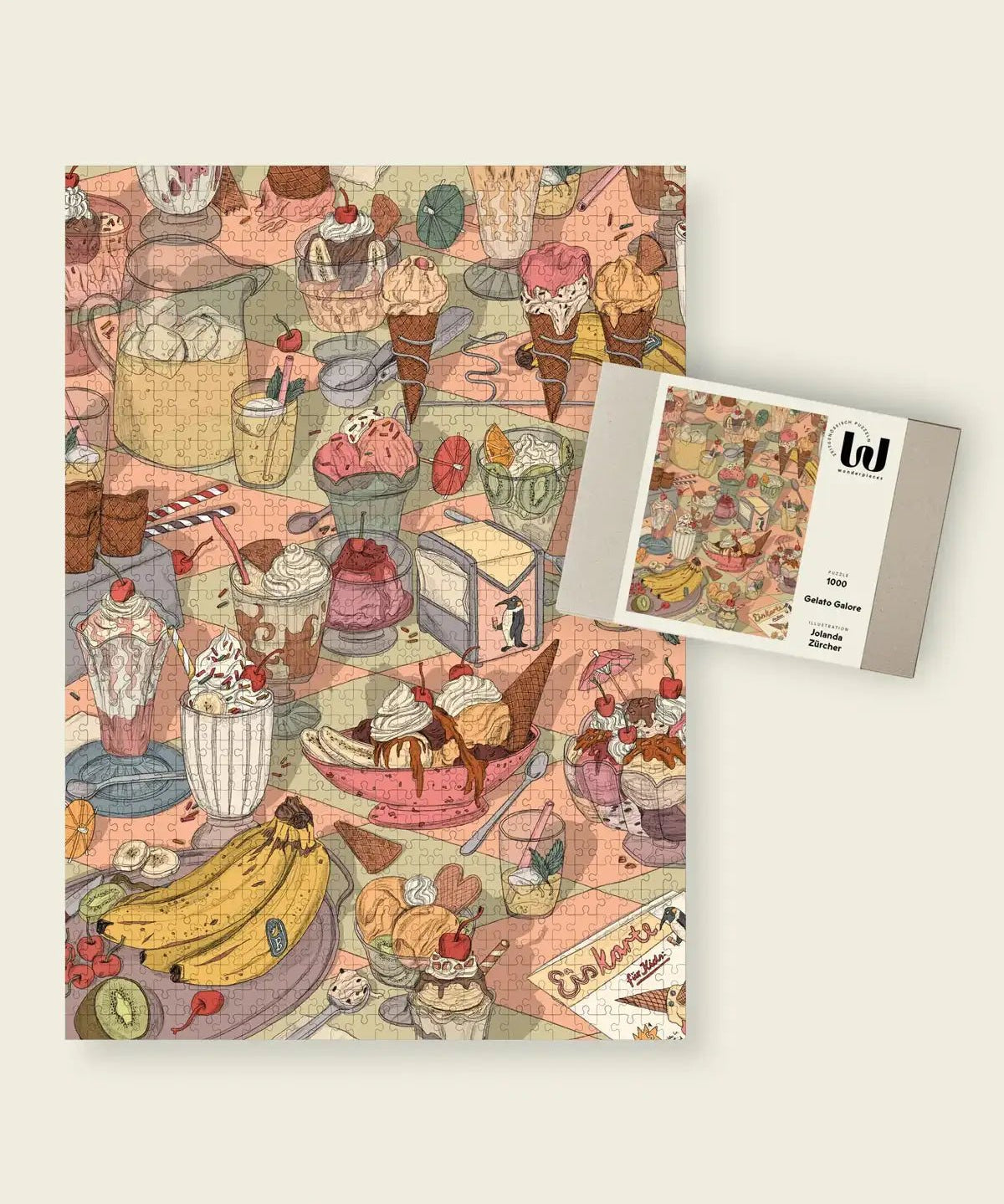 Wonderpieces - GELATO GALORE Puzzle (1000 Teile) - Puzzle - ROSA ECK Concept Store