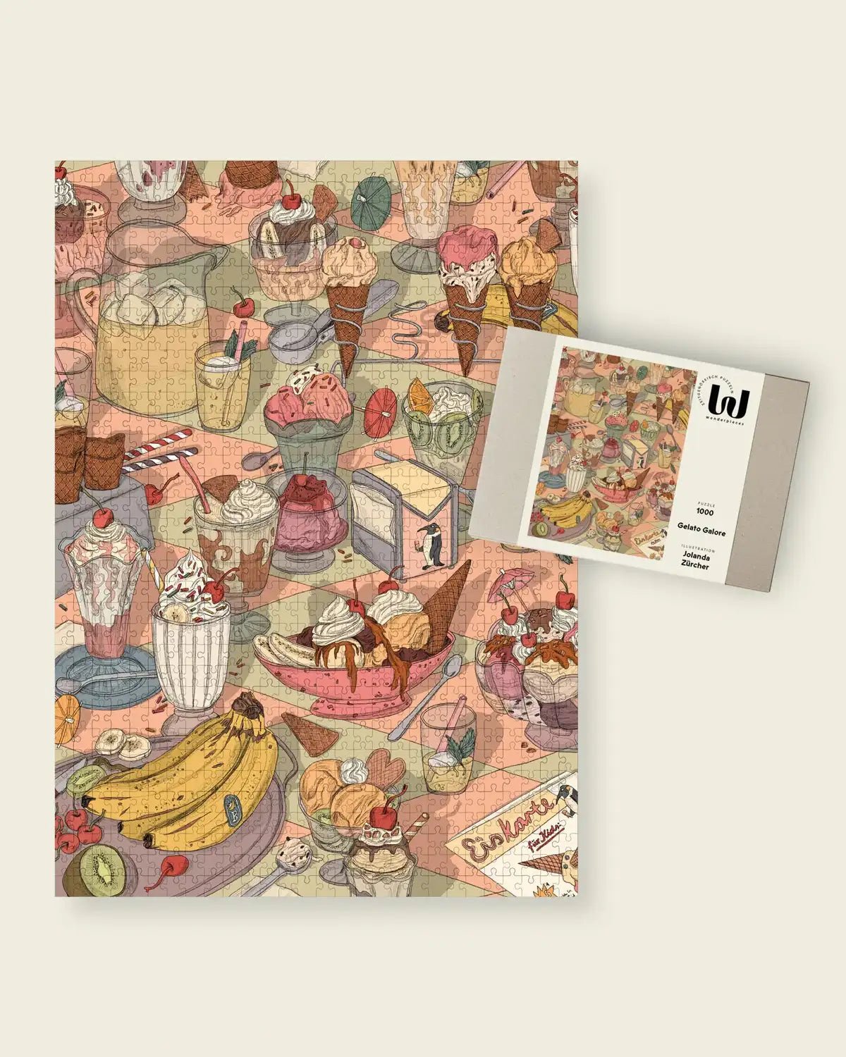 Wonderpieces - GELATO GALORE Puzzle (1000 Teile) - Puzzle - ROSA ECK Concept Store