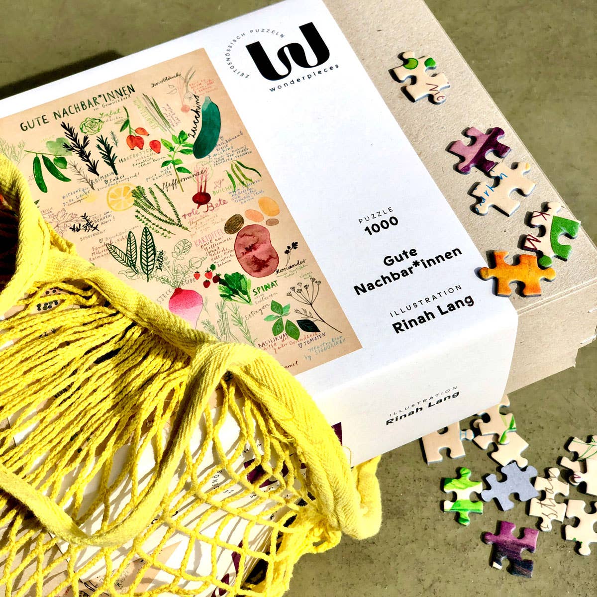 Wonderpieces - GUTE NACHBAR*INNEN Puzzle (1000 Teile) - Puzzle - ROSA ECK Concept Store