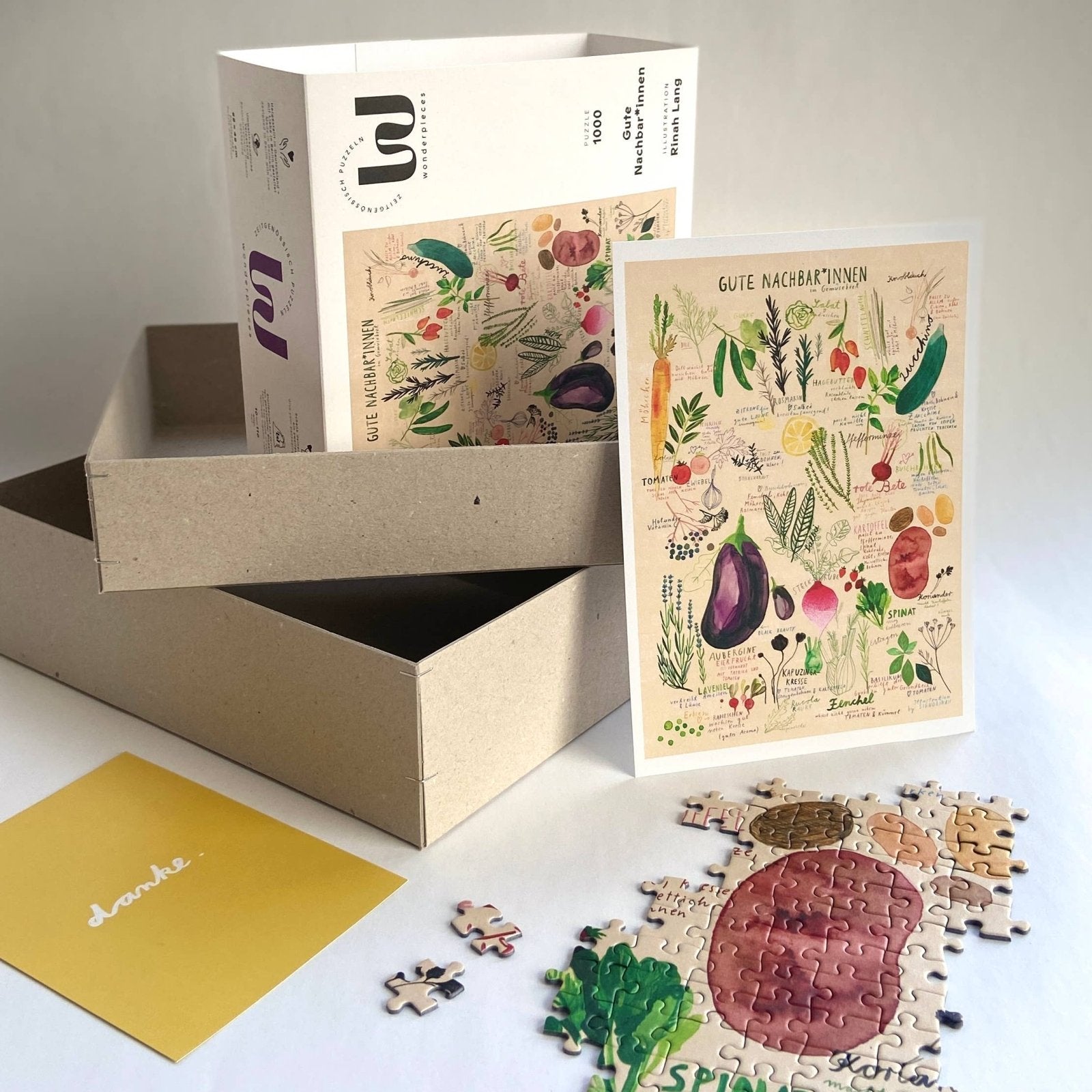 Wonderpieces - GUTE NACHBAR*INNEN Puzzle (1000 Teile) - Puzzle - ROSA ECK Concept Store