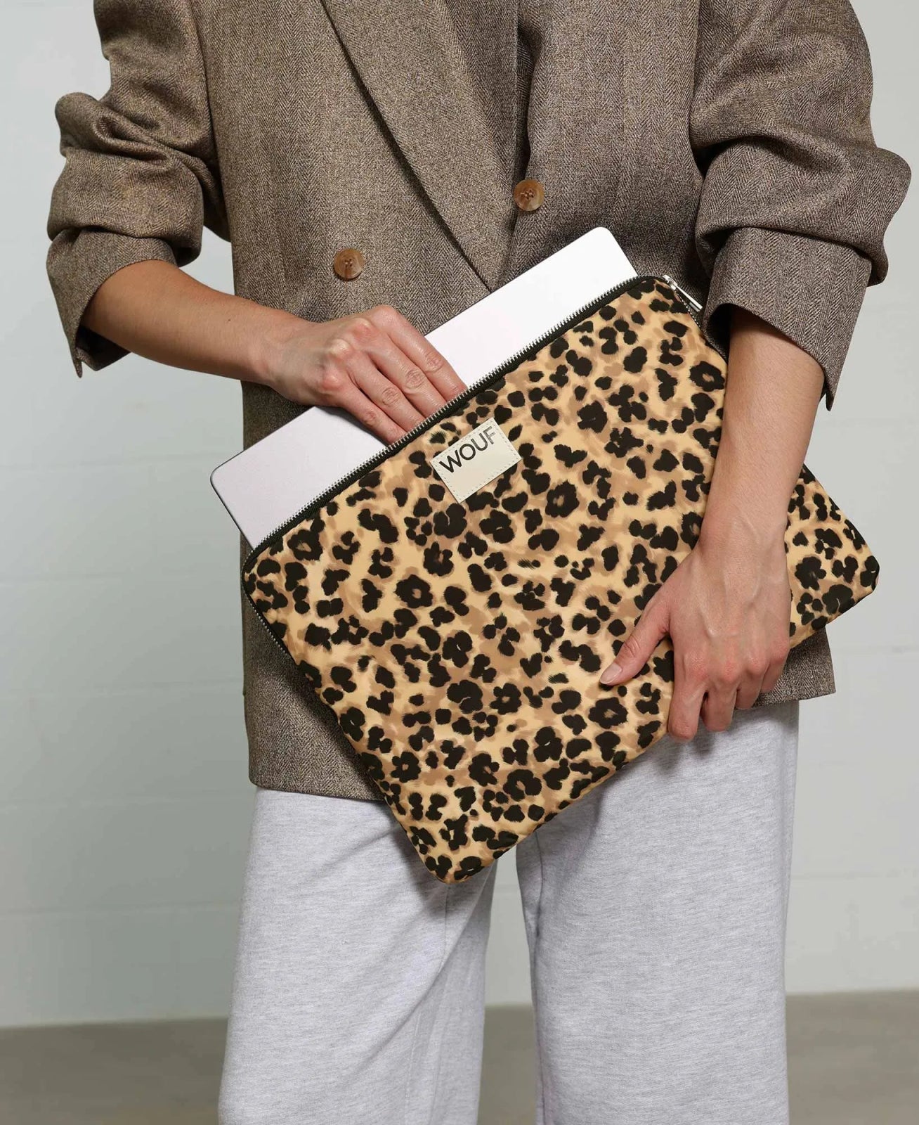 WOUF - FELINE Laptophülle (13–14″) - Laptoptasche - ROSA ECK