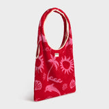 WOUF - TULUM Tragetasche Frottee - ROSA ECK