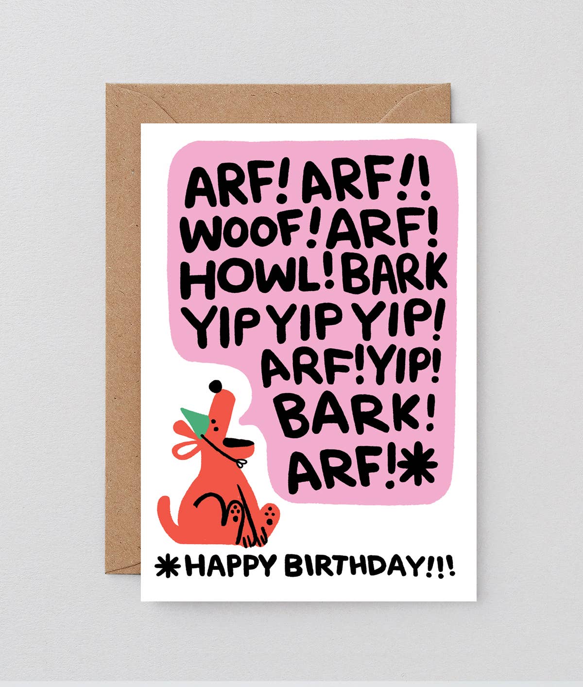 Wrap - BIRTHDAY BARK Grußkarte zum Geburtstag - ROSA ECK