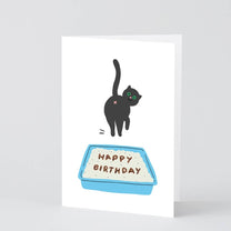 Wrap - BIRTHDAY CAT POOP Geburtstagskarte - Grußkarte - ROSA ECK Concept Store