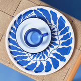 Wrap - BLUE LEAVES Rundes Serviertablett - Serviertablett - ROSA ECK Concept Store
