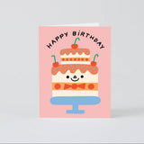 Wrap - CAKE & CHERRIES Kinder-Geburtstagskarte - ROSA ECK