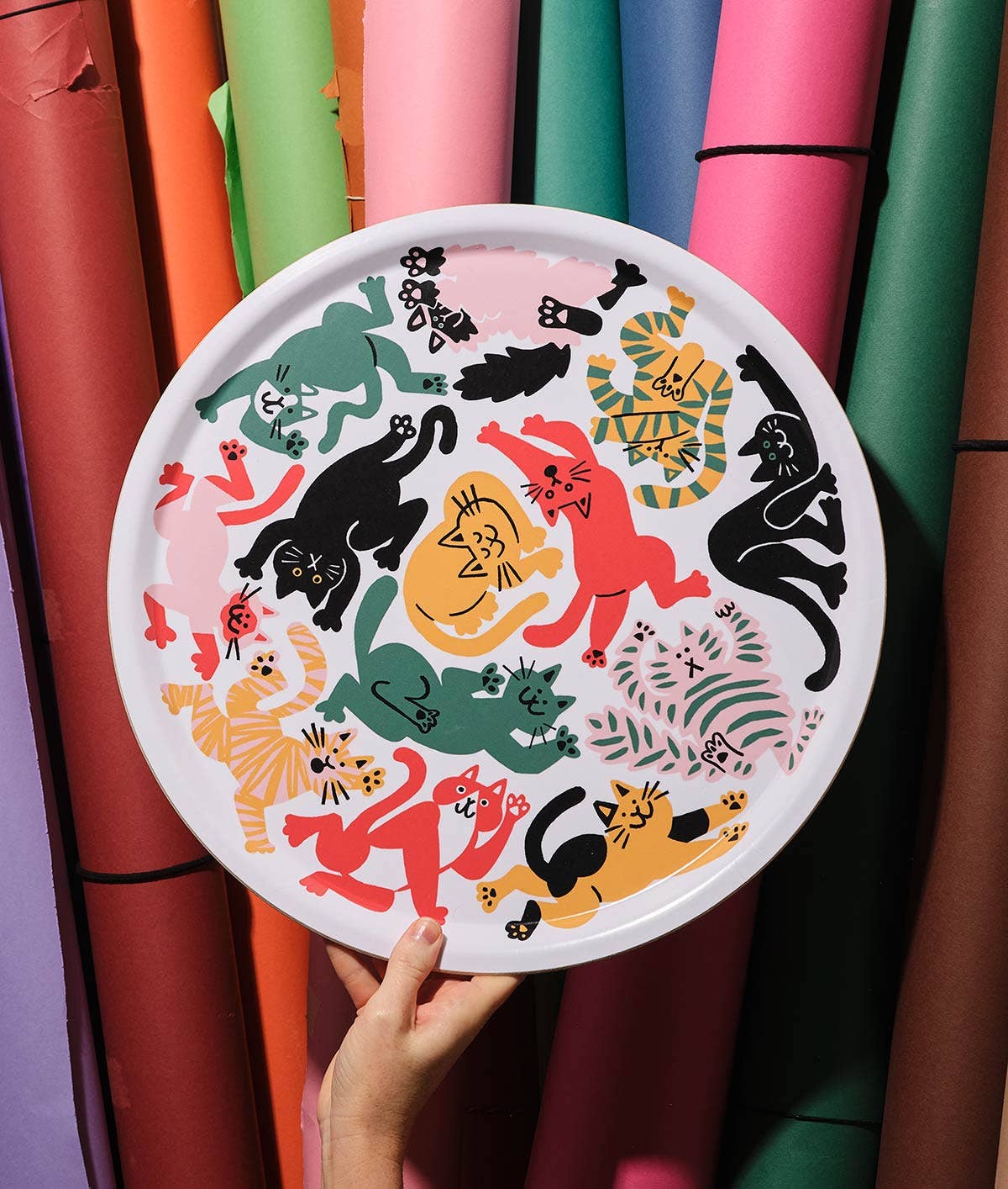 Wrap - CATS Großes rundes Serviertablett - Serviertablett - ROSA ECK