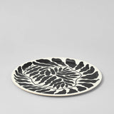 Wrap - Charcoal Leaves Large Round 15" Birch Serving Tray - ROSA ECK Concept Store