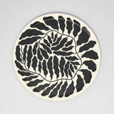 Wrap - Charcoal Leaves Large Round 15" Birch Serving Tray - ROSA ECK Concept Store