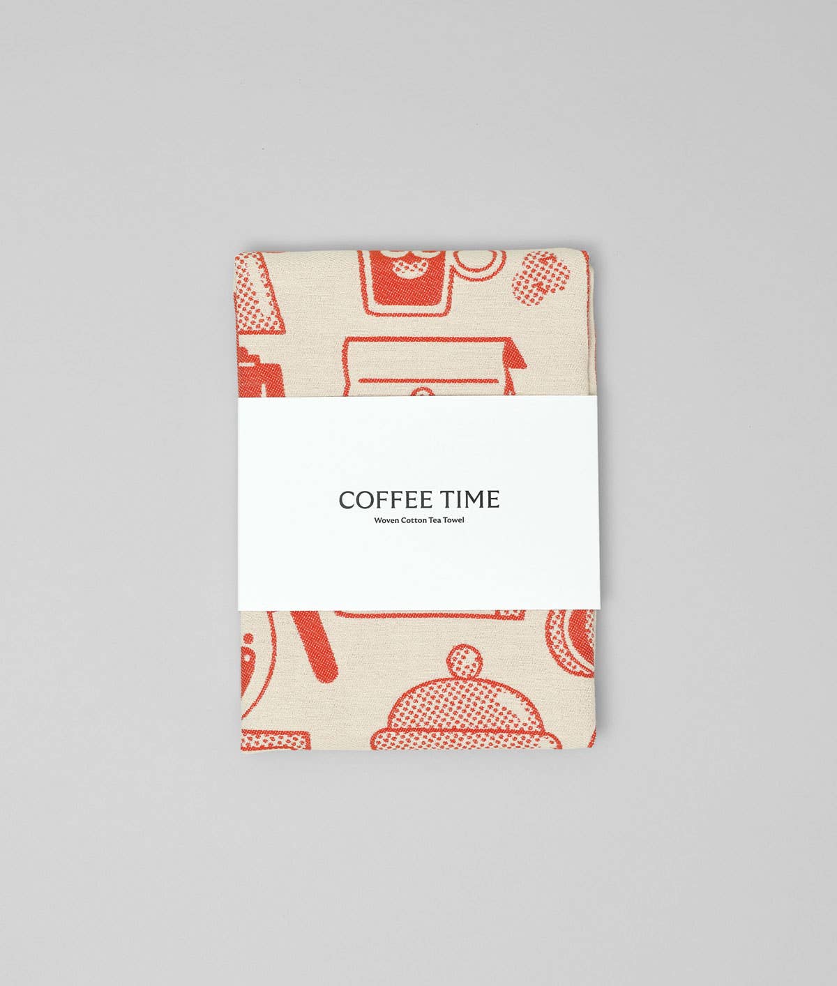 Wrap - COFFEE TIME Geschirrtuch (50 × 70 cm) • Red/Beige - ROSA ECK
