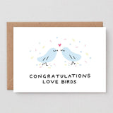 Wrap - CONGRATS LOVE BIRDS Grußkarte - Grußkarte - ROSA ECK Concept Store