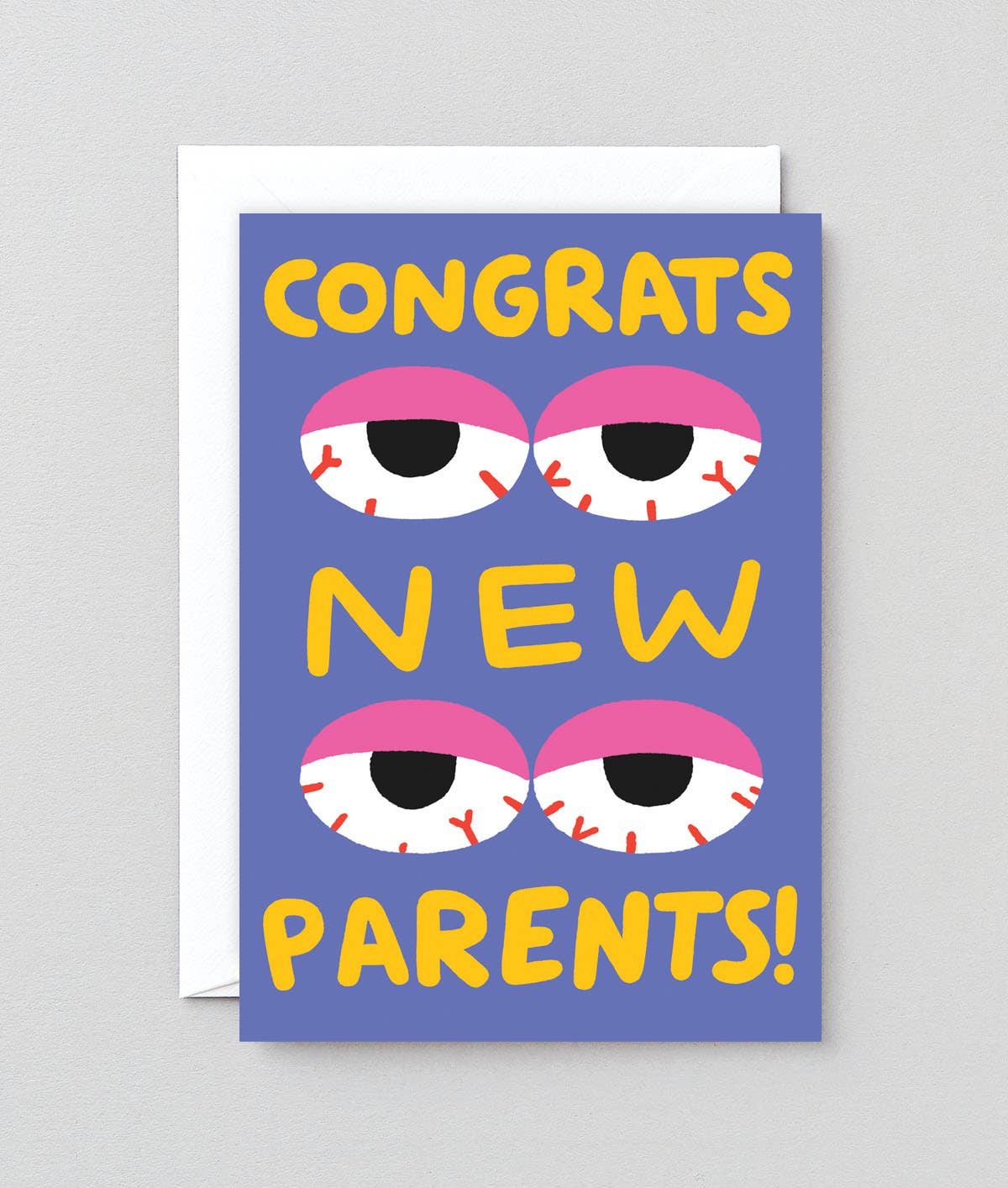 Wrap - CONGRATS NEW PARENTS Grußkarte zur Geburt - ROSA ECK